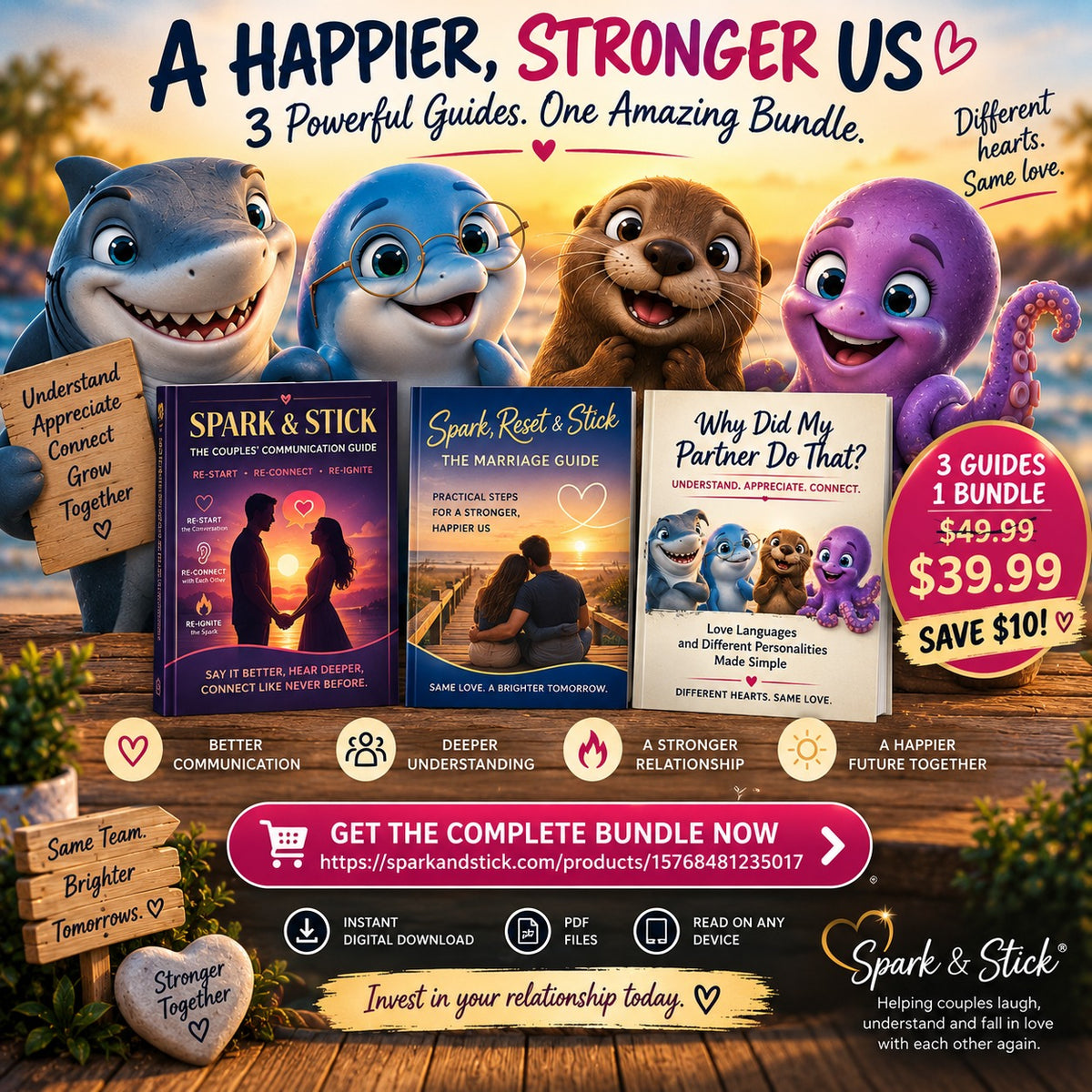 Spark & Stick 3-Guide Bundle - A Happier, Stronger Us
